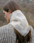 Spirit Silk Scarf with Embroidery