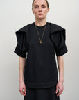 T-SHIRT WITH FLORAL DETAILS black