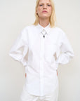 WAIST- CUTOUT COTTON SHIRT
