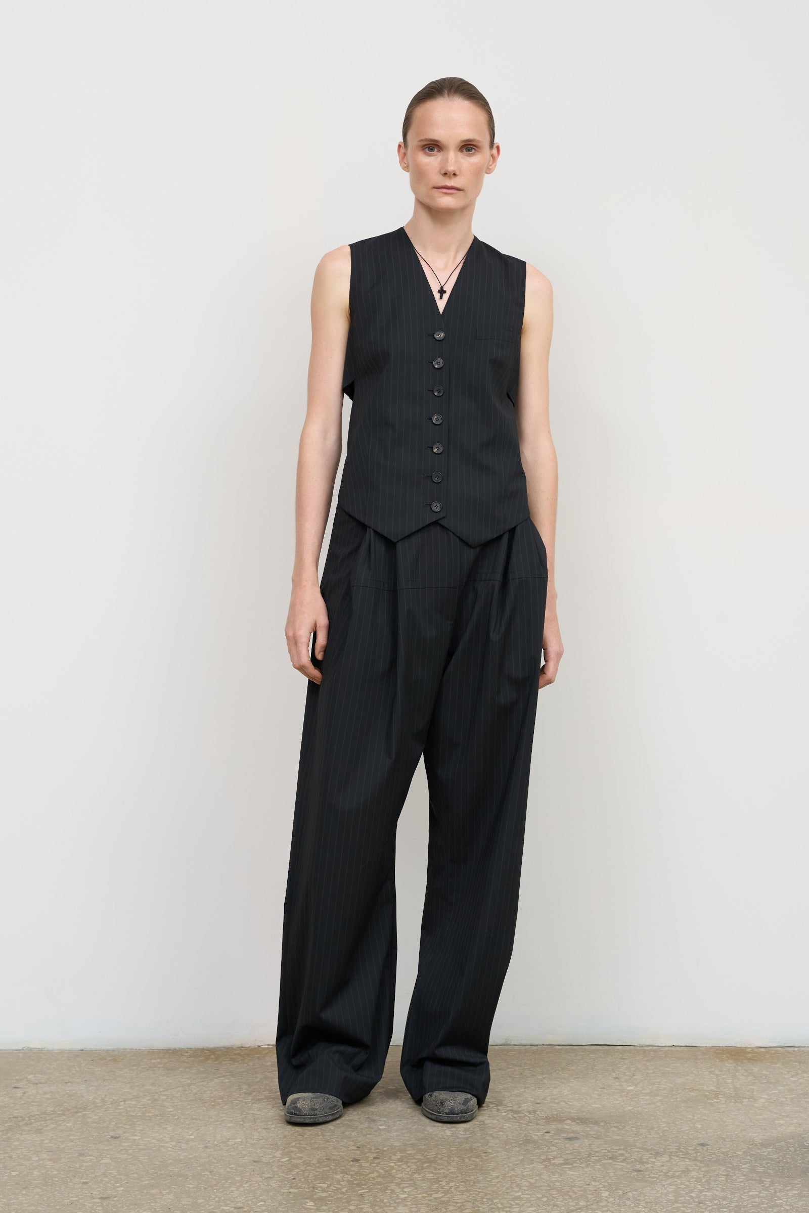 WAISTCOAT WITH TWISTED SATIN BACK