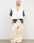 WHITE DENIM OVERSIZED VEST