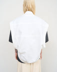 WHITE DENIM OVERSIZED VEST