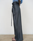WIDE COTTON PANTS WITH ADJUSTIBLE WAIST