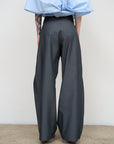 WIDE COTTON PANTS WITH ADJUSTIBLE WAIST