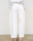 WIDE TAPERED LEG PATCHWORK PANTS