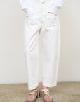 WIDE TAPERED LEG PATCHWORK PANTS