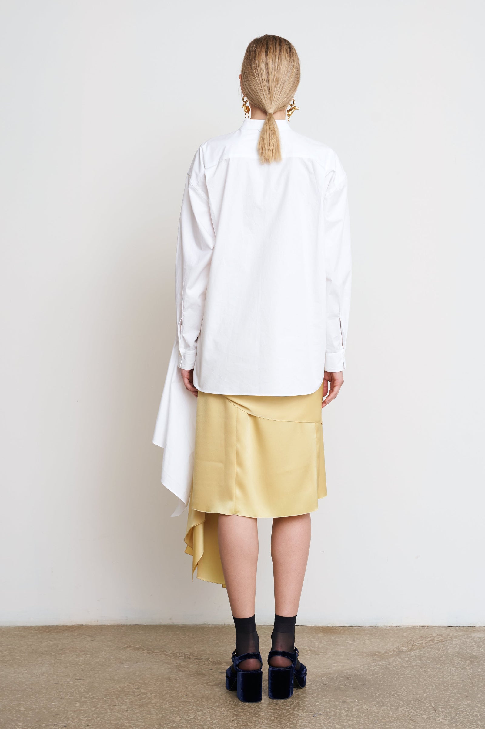 Waist Twisted Cotton Blouse 4