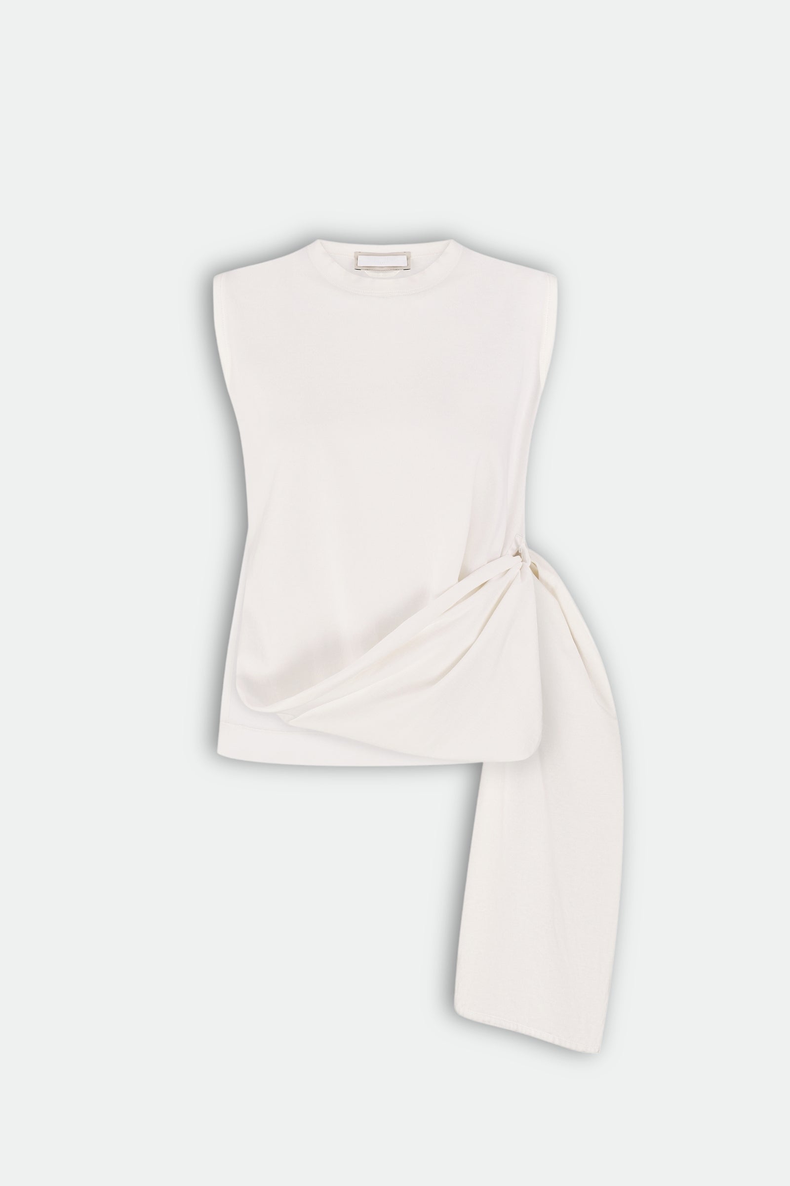 Waist Twisted Cotton T-Shirt 6