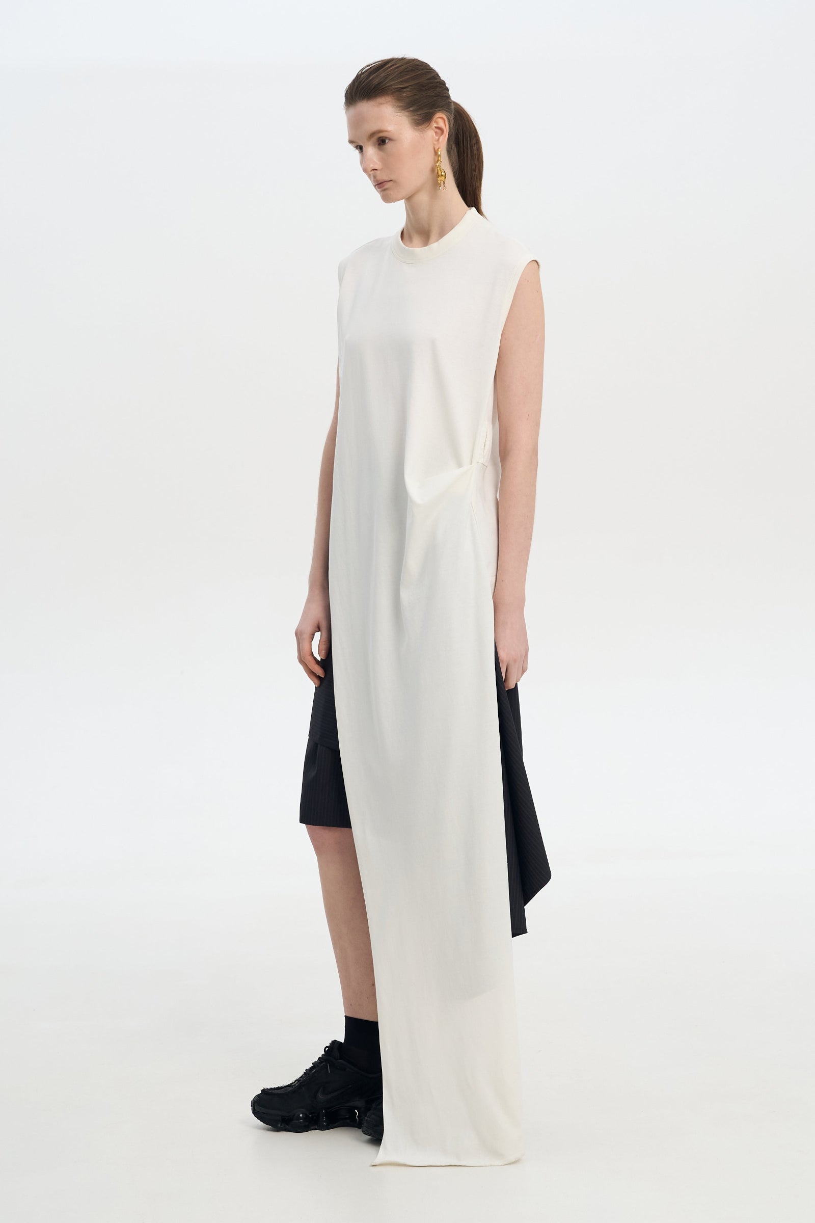 Waist Twisted Cotton T-Shirt 1
