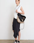 ZIP MINI BAG IN CANVAS WITH SHOULDER STRAP 1