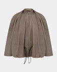 VOLUMINOUS BOMBER WITH DRAWSTRING