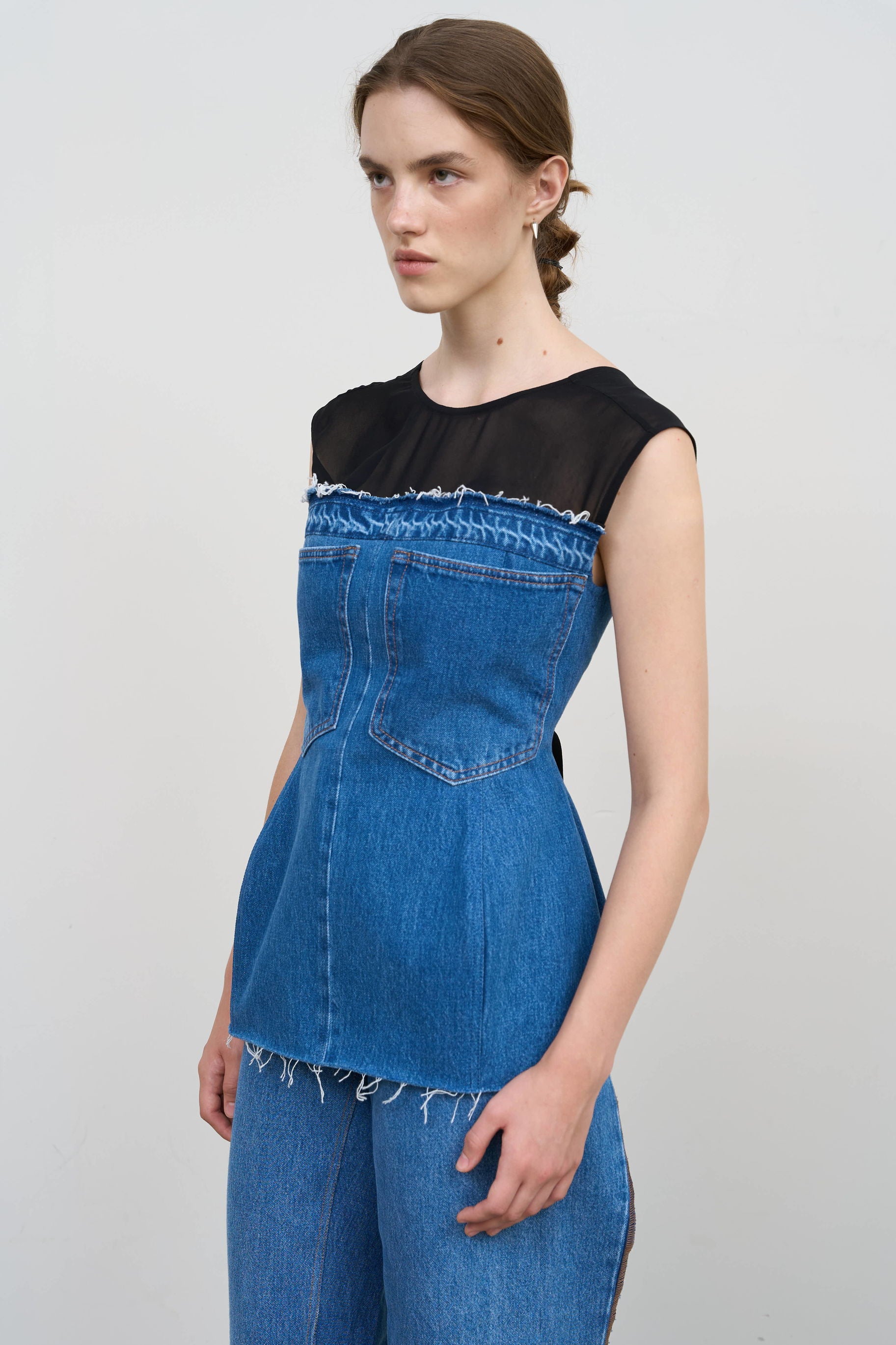 TAILORED DENIM BUSTIER – Litkovska