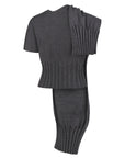 LAYERED WOOL TOP IN GREY