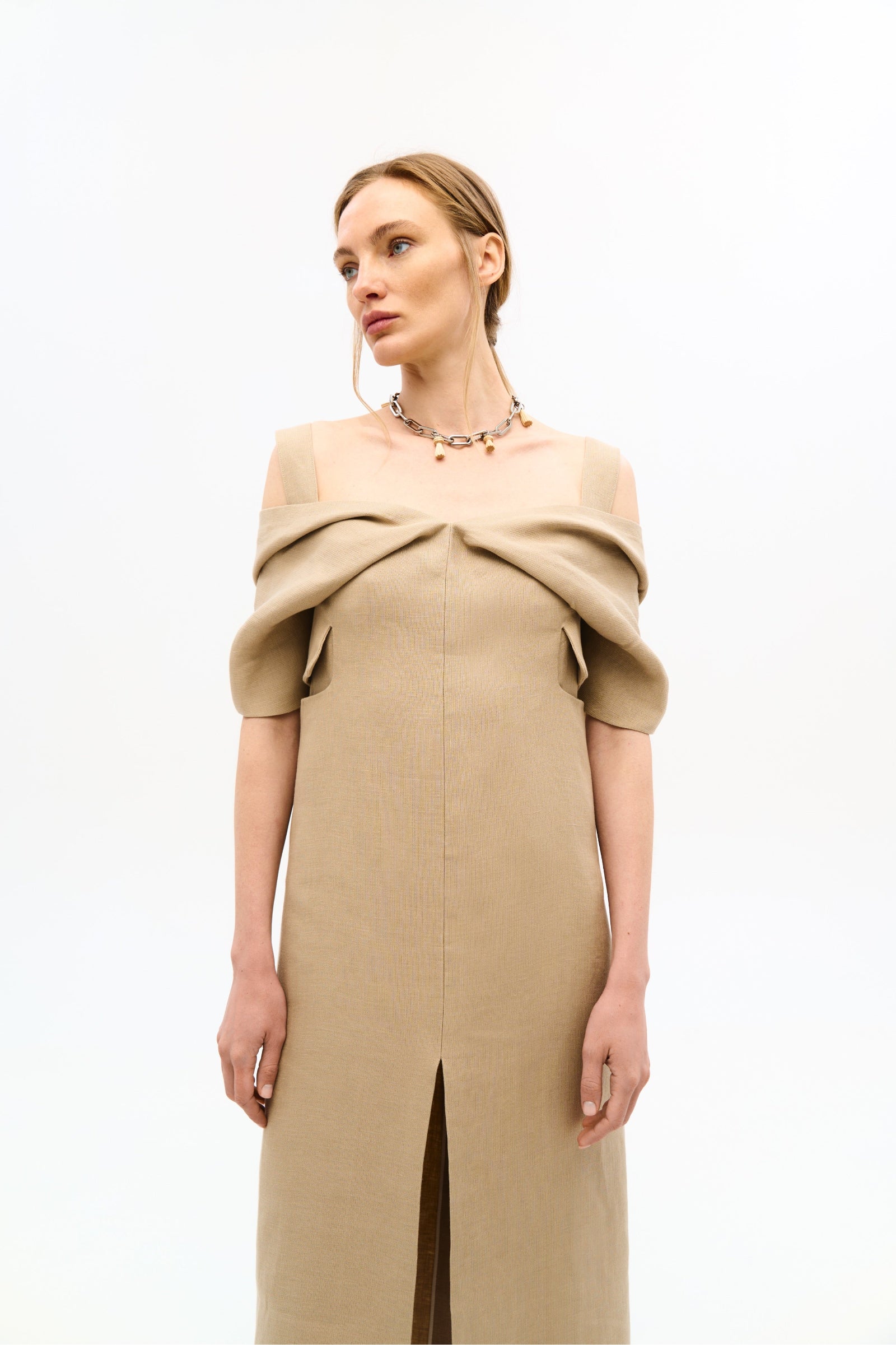 BEIGE SVITA DRESS