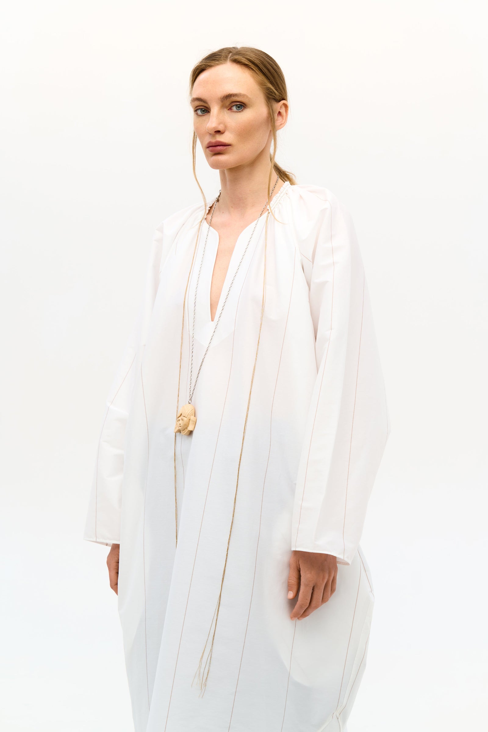 DRESS SOROCHKA SHIRT white