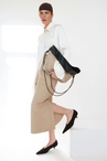 ZIP MINI BAG IN CANVAS WITH SHOULDER STRAP