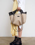 ZIP MINI BAG IN CANVAS WITH SHOULDER STRAP