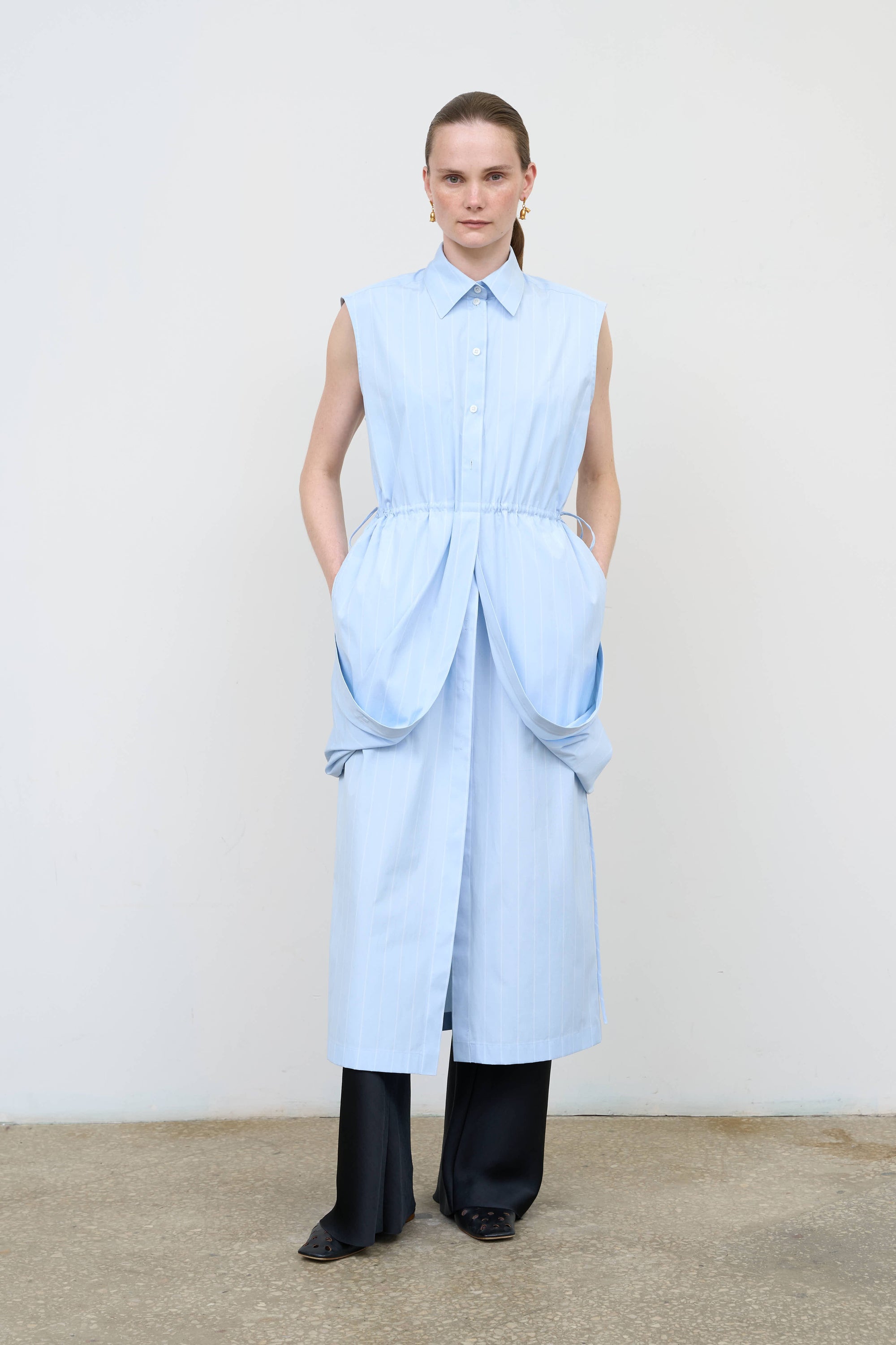 LITKOVSKA Asymmetric Layered Shirt Dress LITKOVSKA Asymmetric Layered Shirt Dress
