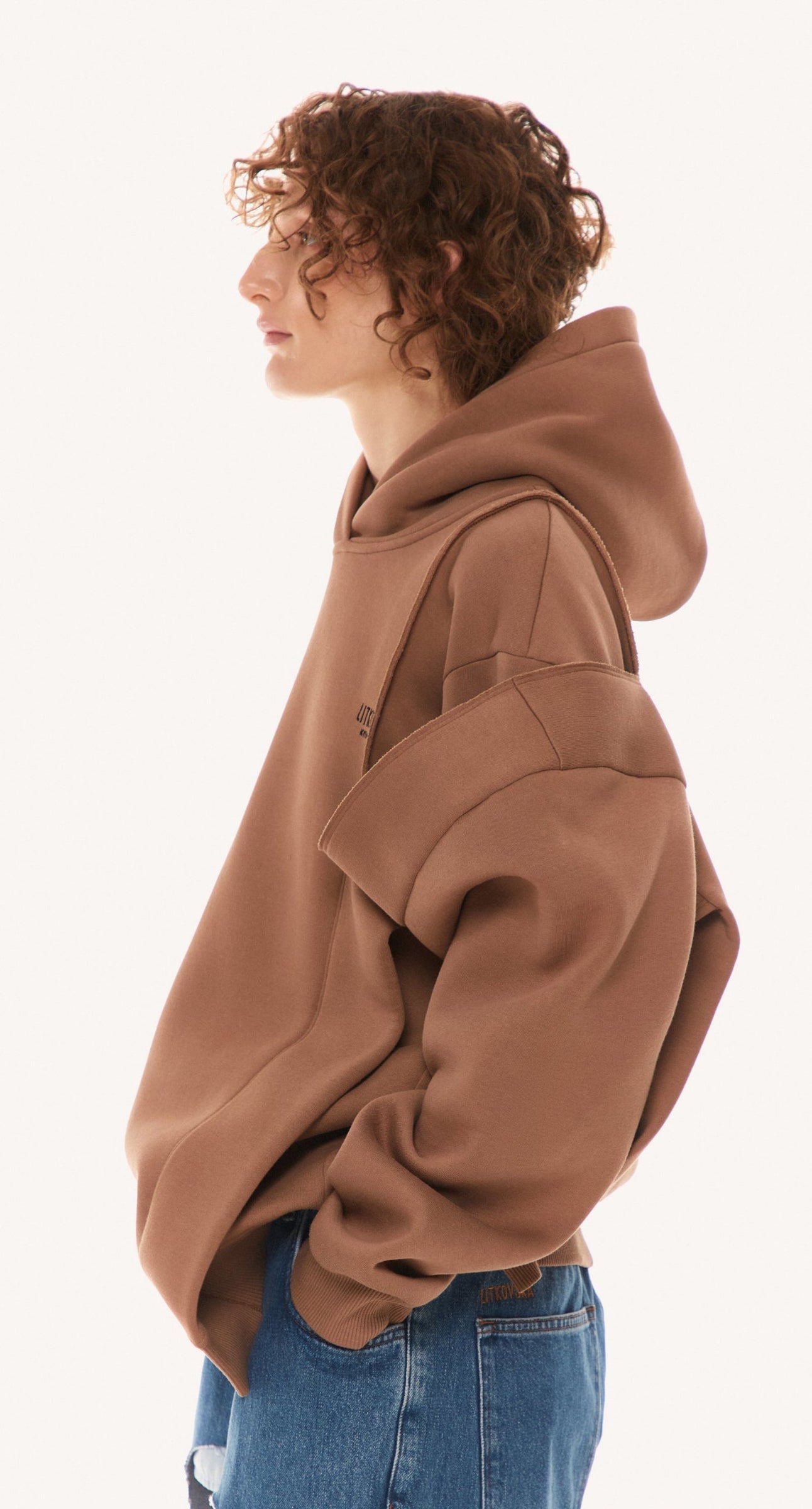 BEIGE CLEAN-CUT HOODIE 1