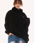 BLACK CLEAN-CUT HOODIE