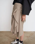 COTTON BLEND LAYERED SHORTS 1