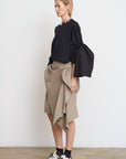 COTTON BLEND LAYERED SHORTS 9