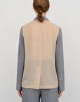 JACKET WITH CHIFFON PANELS