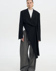 Collarless Jacket With Scarf Detail 1