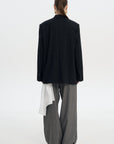 Collarless Jacket With Scarf Detail 2