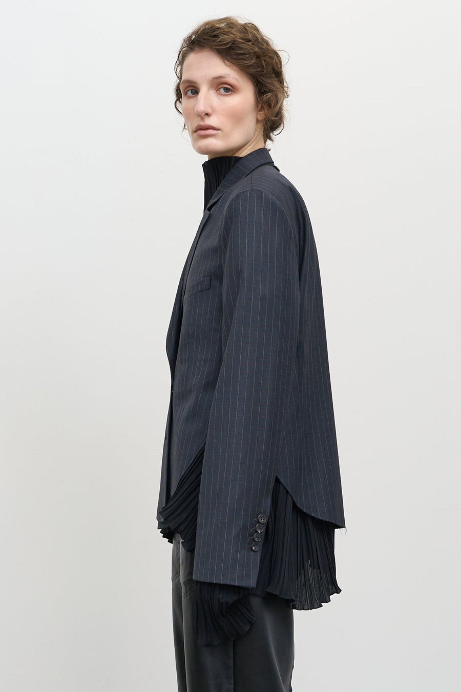 CROPPED PINSTRIPED JACKET 1