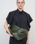 Cut-Out Zip Bag in Khaki