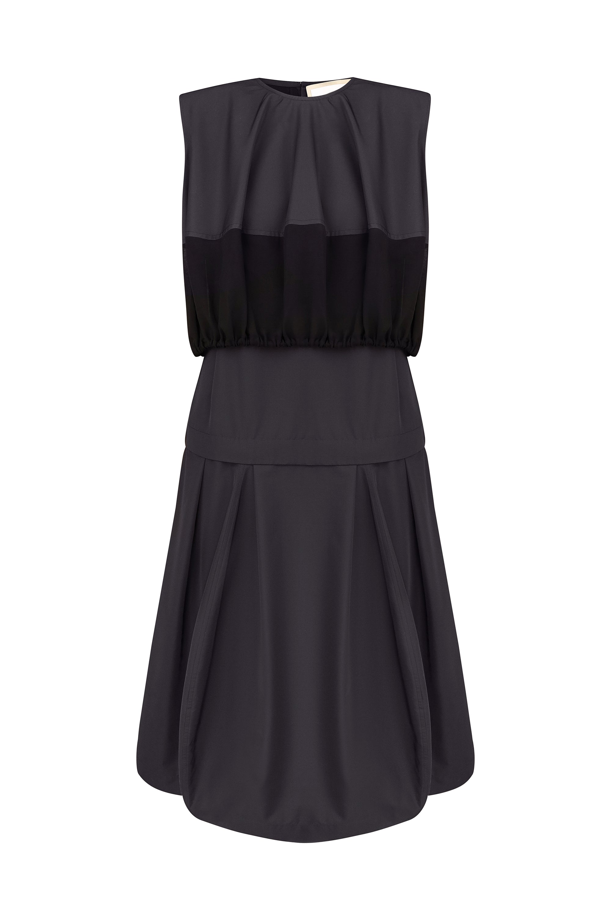 STRUCTURED MAXI DRESS WITH CHIFFON PANELS Litkovska STRUCTURED MAXI DRESS WITH CHIFFON PANELS Litkovska