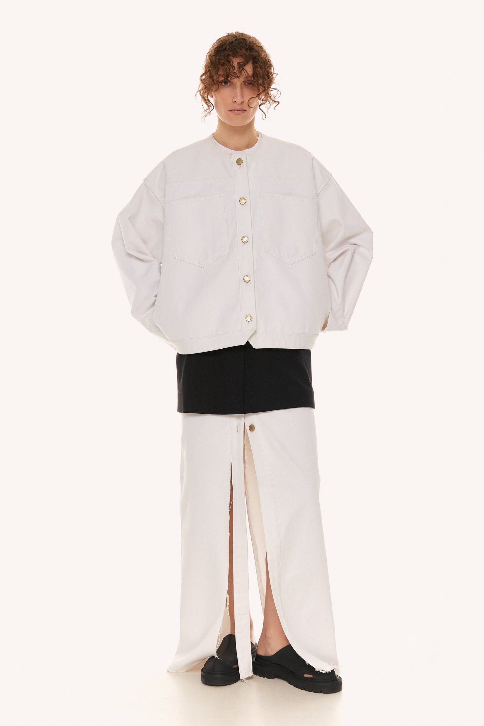 LITKOVSKA Waist-Cutout Cotton Shirt - White