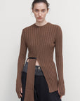 DRAPED WOOL SWEATER