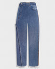Deconstructed Offset-Zip Jeans 1