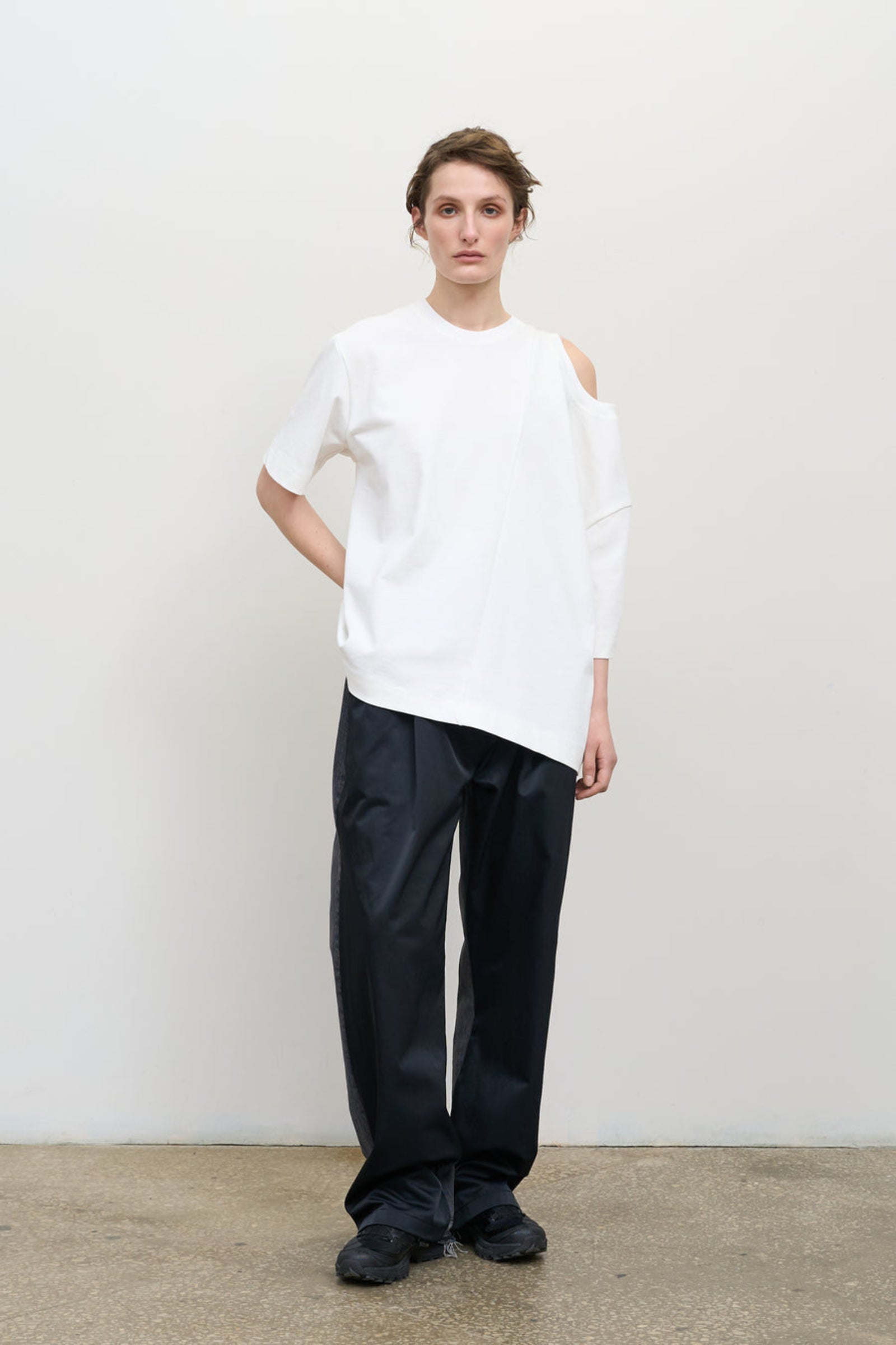 DUAL-NECK REVERSIBLE T-SHIRT white