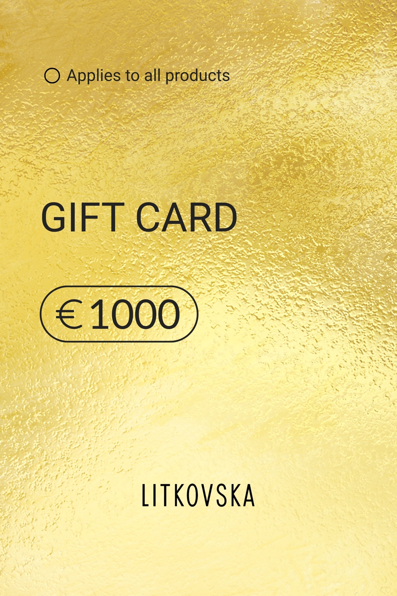 Gift Card 1000 euro