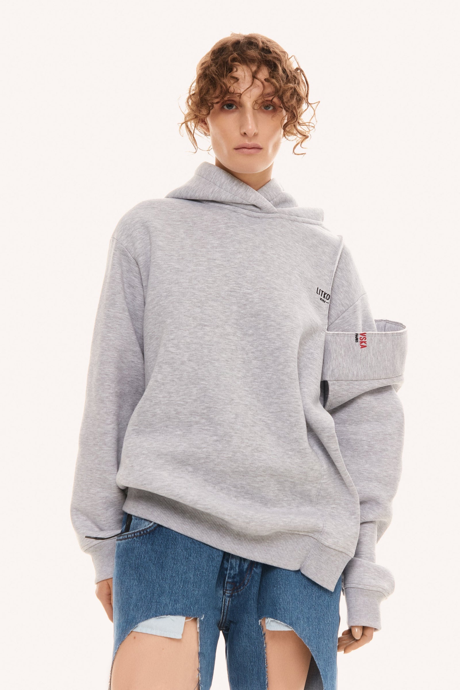 GREY CLEAN-CUT HOODIE