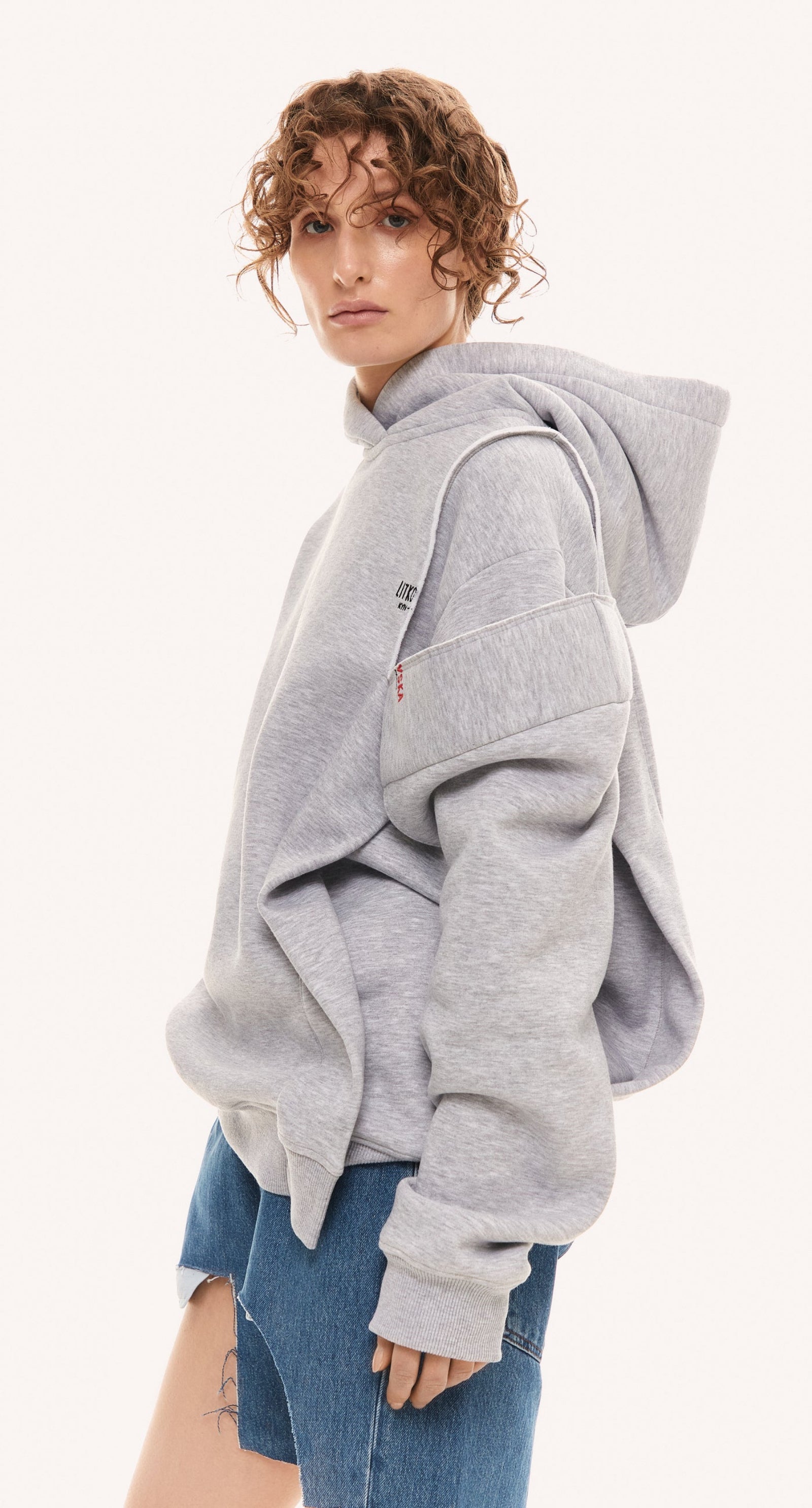 GREY CLEAN-CUT HOODIE 1