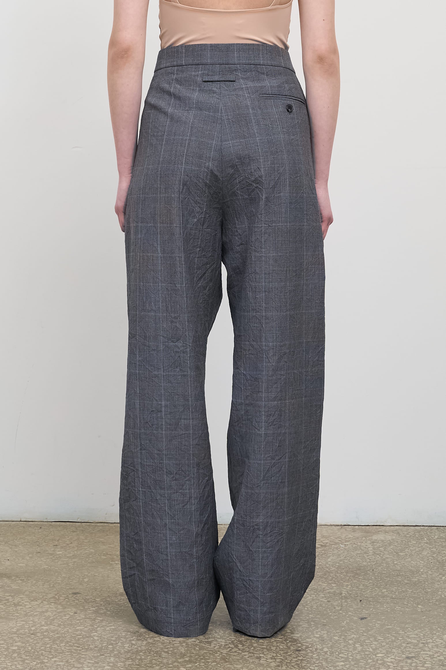 GREY WIDE LEG TROUSERS WITH ADJUSTABLE WAIST 2