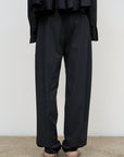 HIGH WAISTED TUXEDO PANTS WITH SATIN TRIM