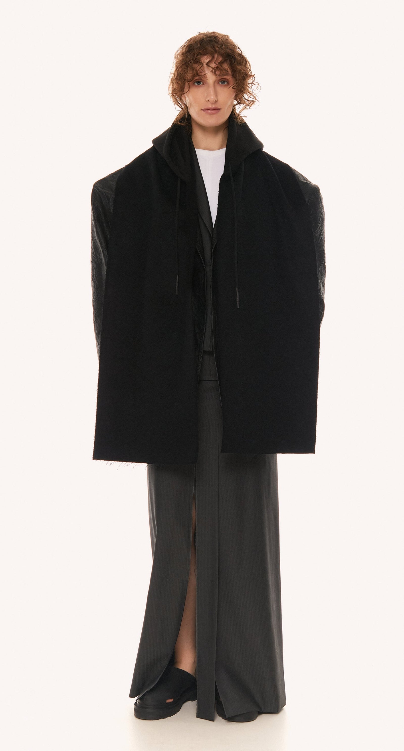 HOODED COTTON AND CASHMERE SCARF 2