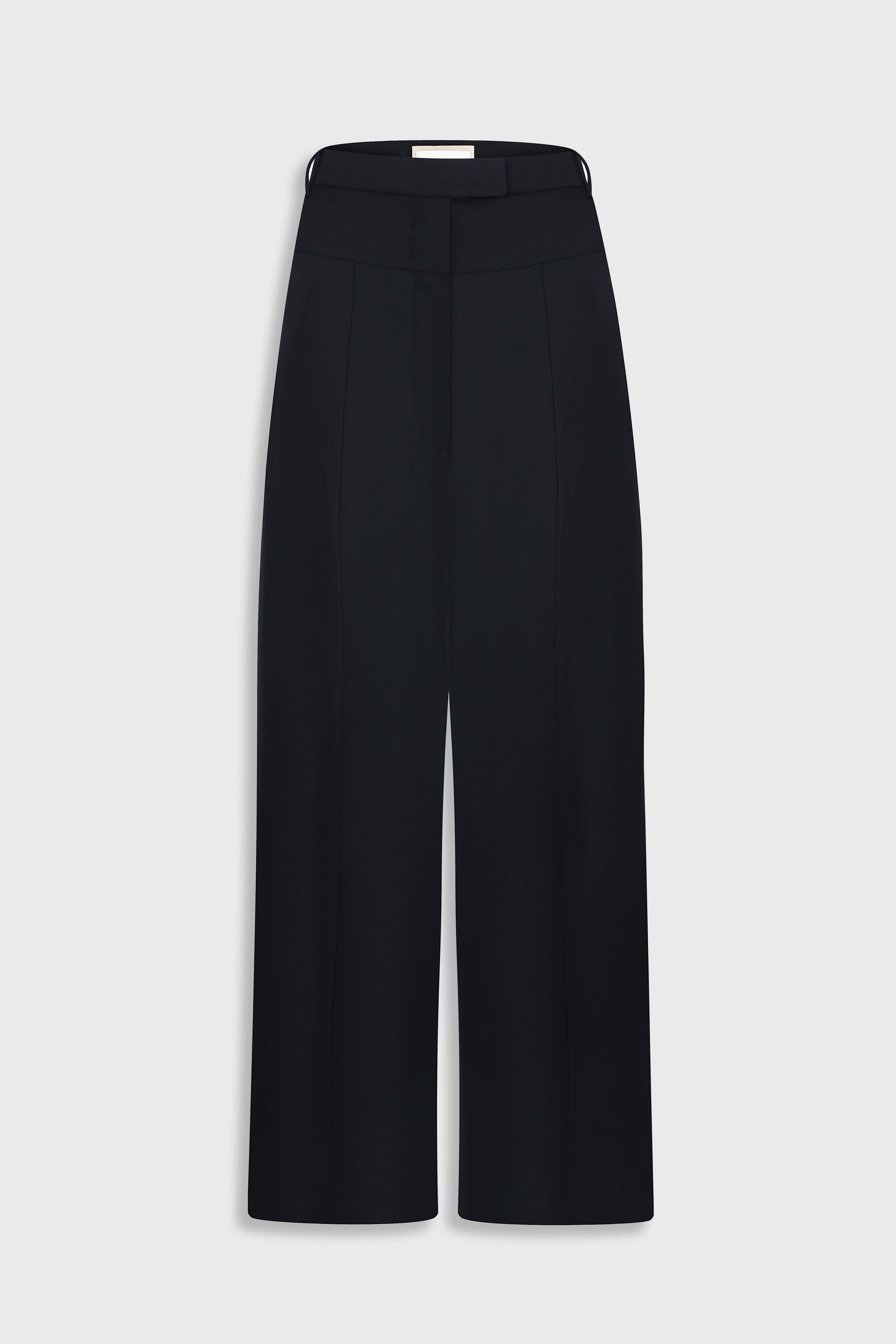 HIGH-RISE WOOL WIDE-LEG PANTS Black 4