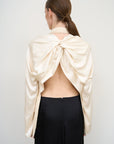 IVORY FITTED VEST WITH TWISTABLE SLEEVE DETAIL 2