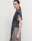 LAYERED WOOL TOP IN GREY