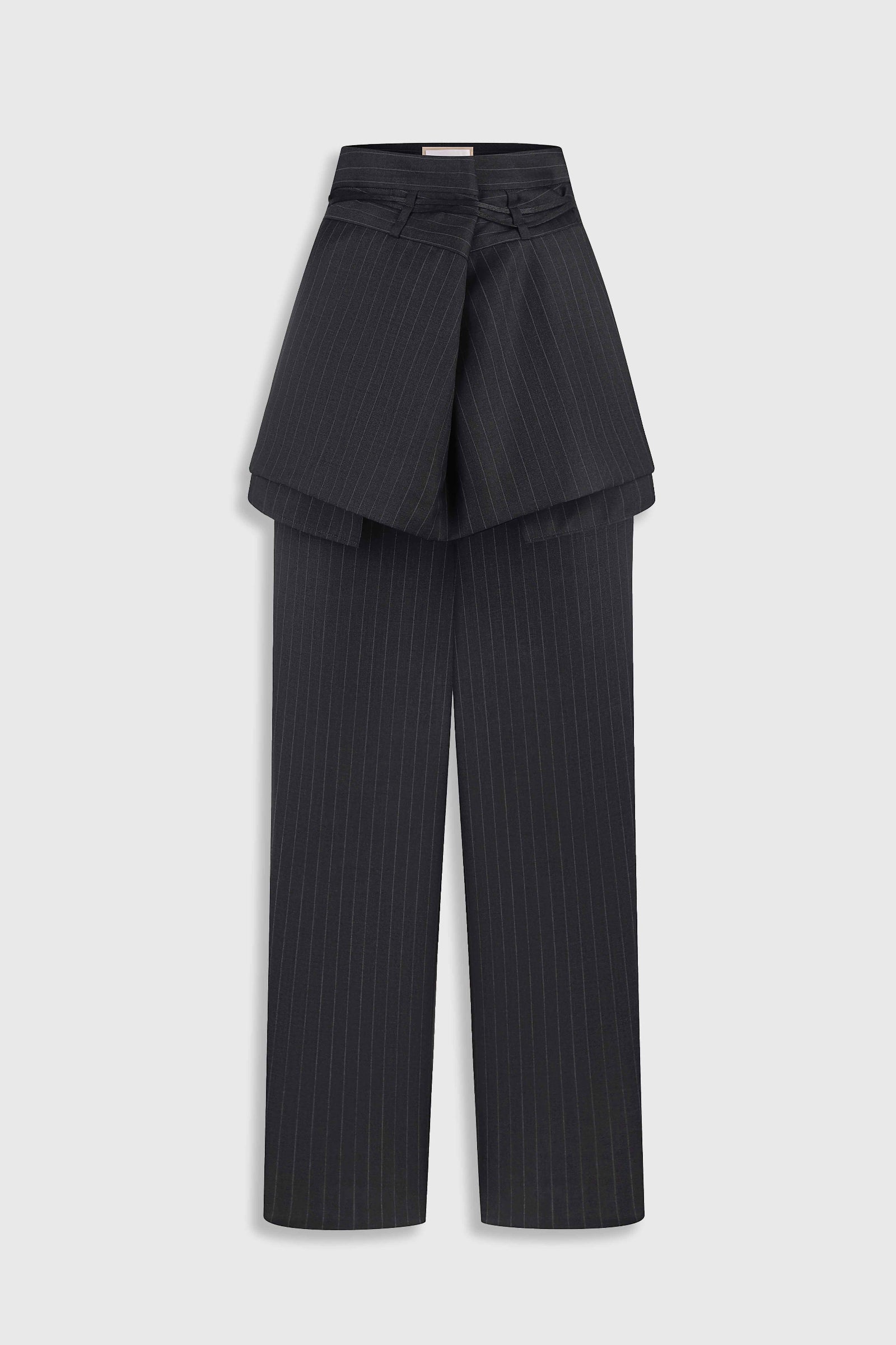 パンツ ella selectshop silky twill skirt pants LILI Pants with Skirt Detail – LITKOVSKA Tailored Wool Trousers