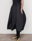 RUFFLED MIDI SKIRT