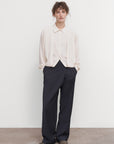 LAYERED BLOUSE WITH TUCKED HEM