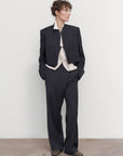 DOUBLE-LAYER DECONSTRUCTED CROPPED JACKET