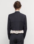 DOUBLE-LAYER DECONSTRUCTED CROPPED JACKET
